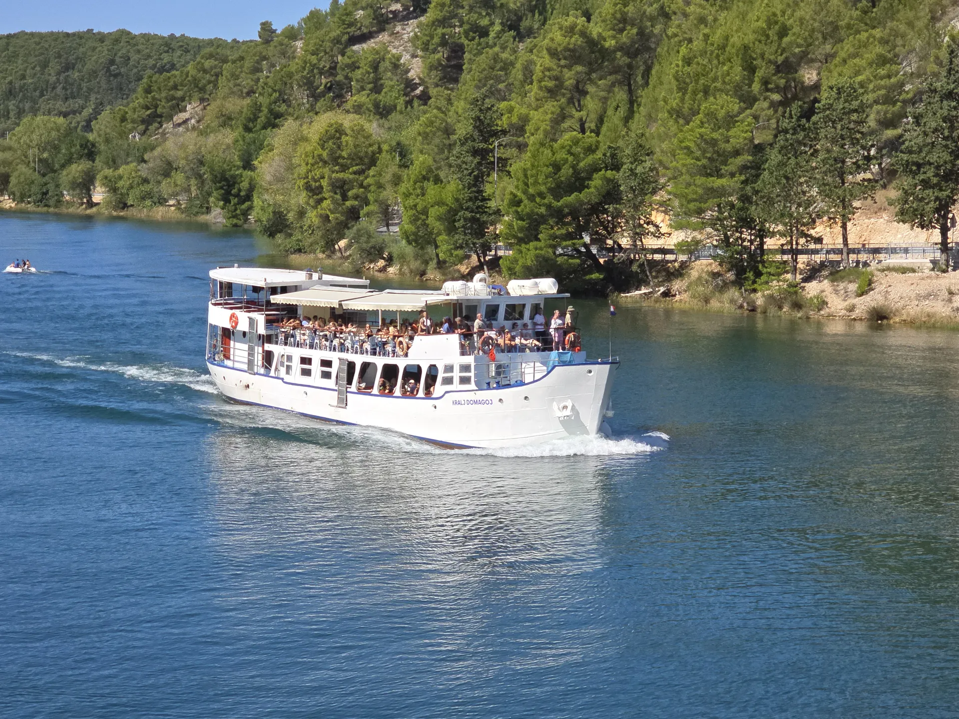Boat entrance to Krka National Park from Skradin