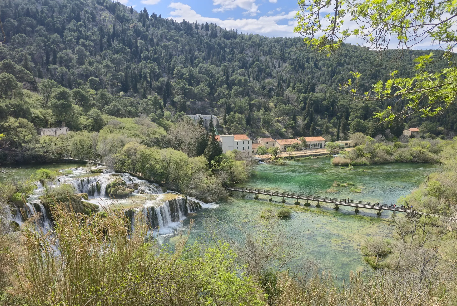 Skradinski Buk waterfall at Krka National Park on a private day trip from Šibenik
